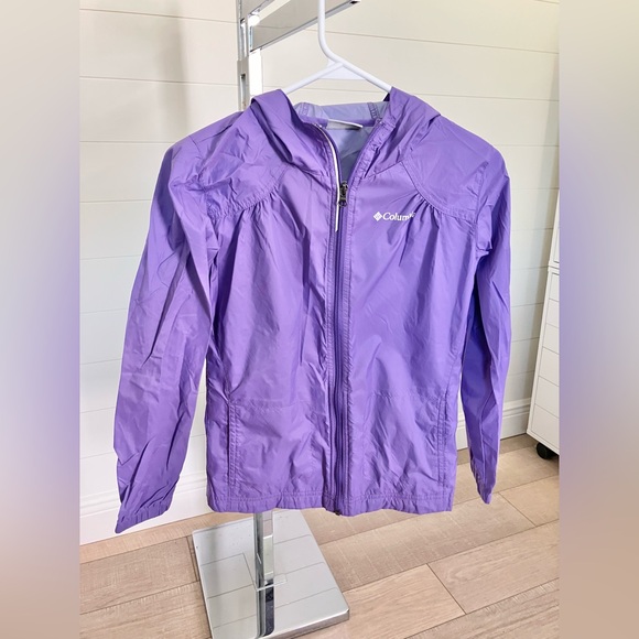 Columbia Lavender Hooded Jacket for Girls Purple Rain Jacket by Columbia - Picture 1 of 7